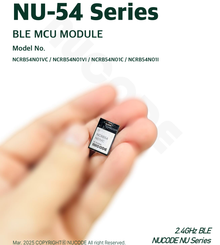 스마트 가전/리모컨을 위한 누코드 초저전력 설계 솔루션 (BLE 6.0/배터리 효율 최적...